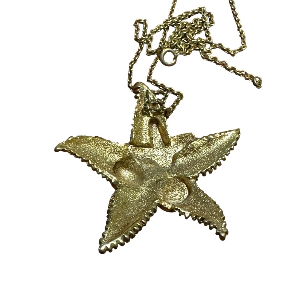 Statement Starfish Seashell Pendant Necklace Beachy Coastalcore Jewelry - Picture 4 of 4